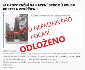 ! Upozornění na kácení stromů kolem Kostela Vzkříšení ! 1